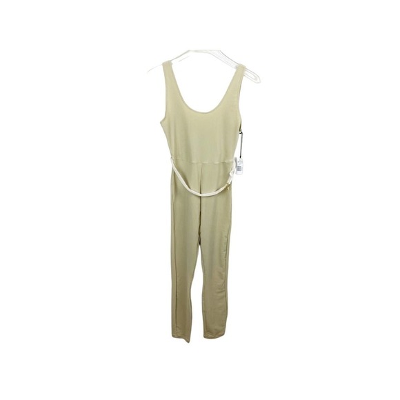 NEW WeWoreWhat Women's Size XS Khaki Ribbed Scoop Neck Jumpsuit - Picture 4 of 8